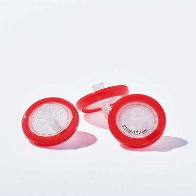 คุณภาพ  Non Sterile Hydrophilic Disc Filter HPLC Certified PTFE Syringe Filters 0.22 Micron โรงงาน