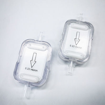 เครื่องกรอง IV สําหรับใช้ครั้งเดียวที่มี PES Hydrophilic 0.2μm และ PTFE Hydrophobic 0.2μm ไม่ sterile