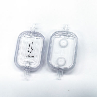 เครื่องกรองในสาย IV ด้วย PES-pp 1.2μm ที่รักน้ําและ PTFE ที่รักน้ํา 0.45μm