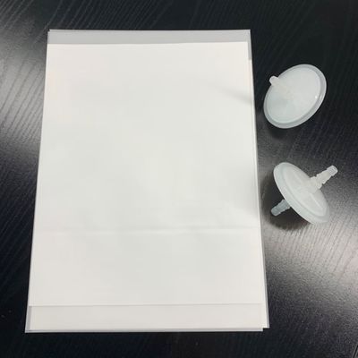การกรองเชื้อ Ptfe เครื่องกรอง Membrane 0.22 Um ความต้านทานแรงดันสูง